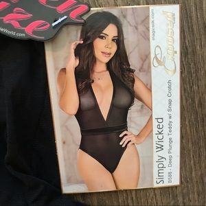 Sheer Deep Plunge Teddy
